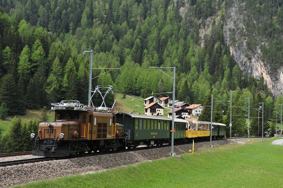 2019.06.11 RhB Ge 6-6 I 414 Albulabahn Krokodil Bahnfest Bergün (21)